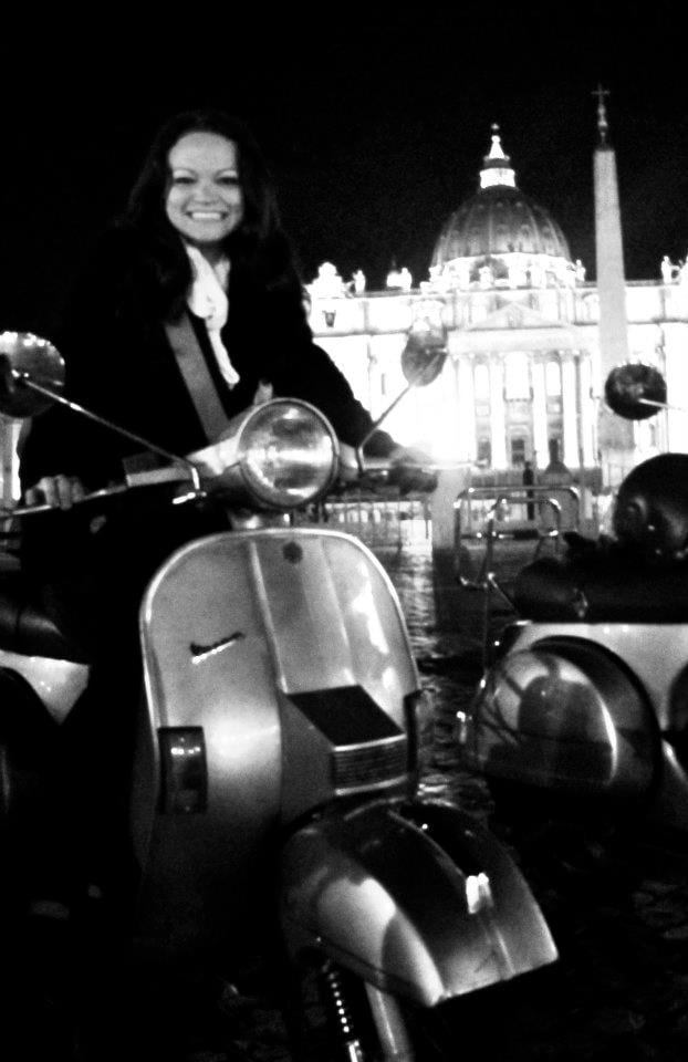 Me at the Vatican on a Vespa. What's up, Audrey Hepburn?! 