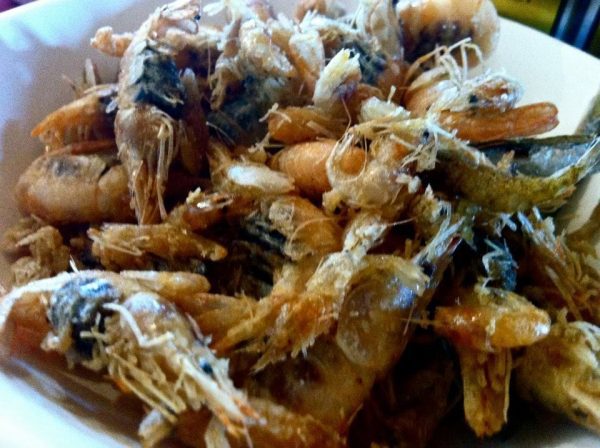 Shrimpy snacks in Comacchio