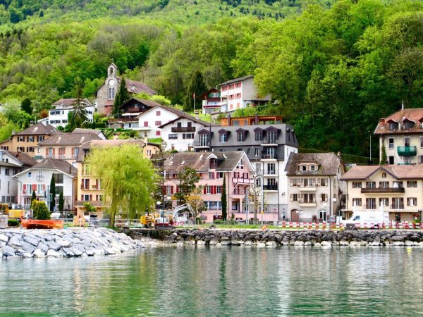A pretty town on Lake Geneva