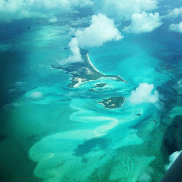 The view of the Exuma Cays Land & Sea Park... what color would you say it is?