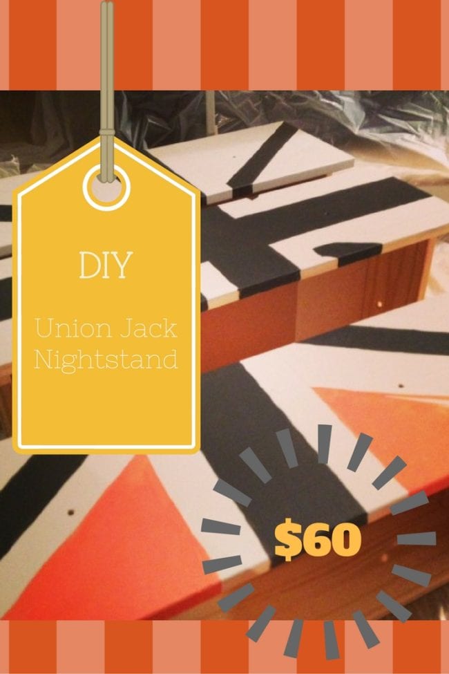 An IKEA hack to be proud of. One RAST, one Union Jack and a few paint colors = fabulous DIY nightstand! HOW TO: DIY Dresser makeover on a budget. Check out this step by step guide on how to turn an old dresser into a super cute, Instagrammable new piece in your bedroom. #DIY #Ideas #Budget #Tips