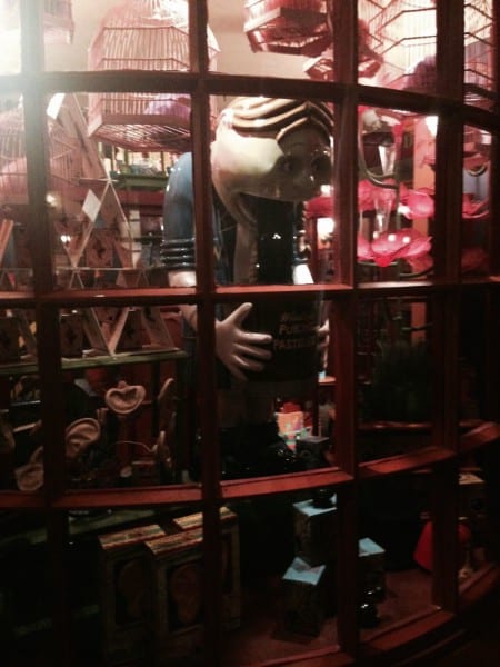 At Weasley's Wizarding Wheezes, you can buy Puking Pastilles and all sorts of fun gags