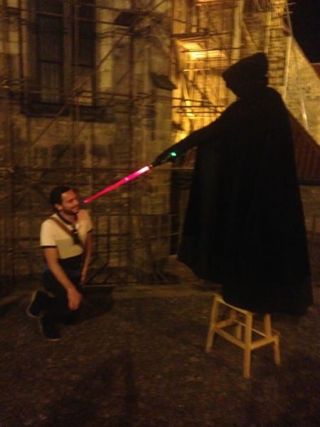 Every ghost tour needs a light saber