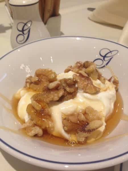 Greek yogurt with honey and walnuts, my favorite breakfast 