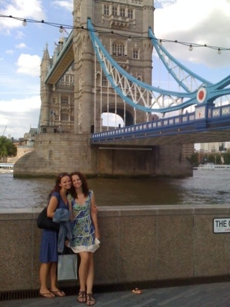 Traveling to London with Rachel in 2009