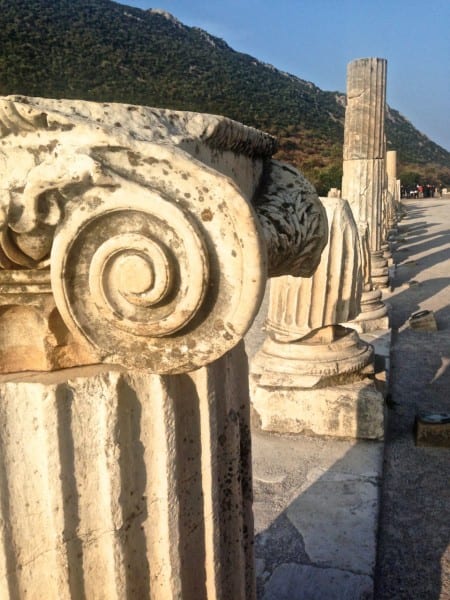 Columns in Ephesus Turkey