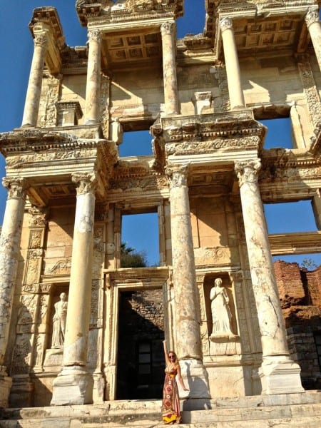 One of the best reconstructed facades in Ephesus - the Library of Celsus