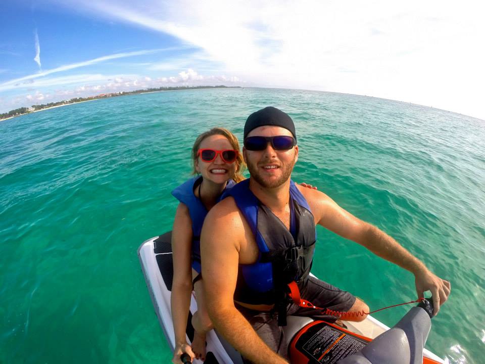 Jet-skiing in the Bahamas in December