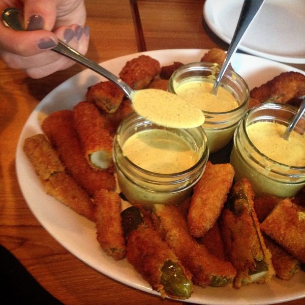 Fried pickles at the Noble Pig - worth the trip!