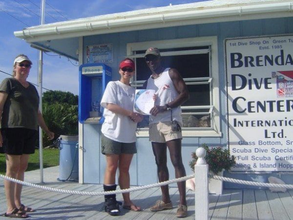 Getting certified to dive with Brendal, circa 2007