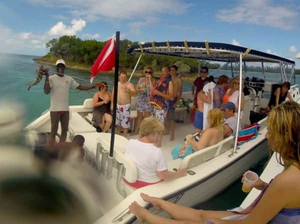 Cruising around the Sea of Abaco with the best group of people in the world & the best guide in the world!