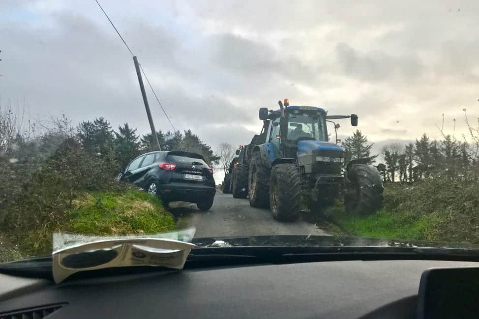 Irish Road Trip - Narrow country roads and tractors