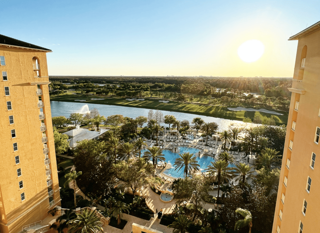 Ritz Carlton Grand Lakes Orlando balcony lake